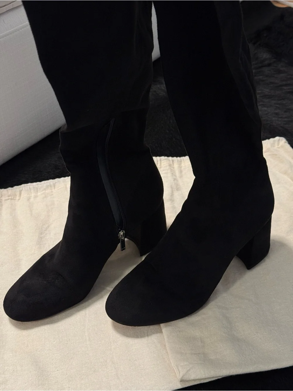MARC FISHER Yahila Over-the-Knee Suede Block Heel Boots